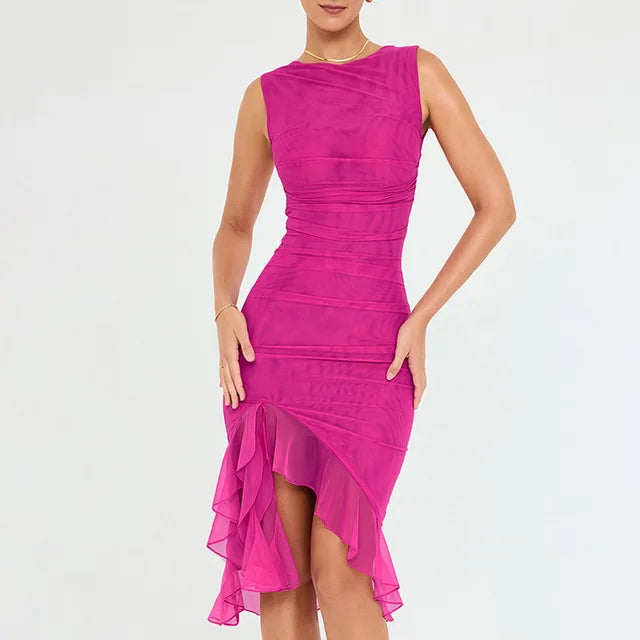 Rozz™ | Midi Dress with Ruffles