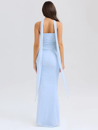 Rosea Set: Strapless Crop Top and Long Maxi Skirt