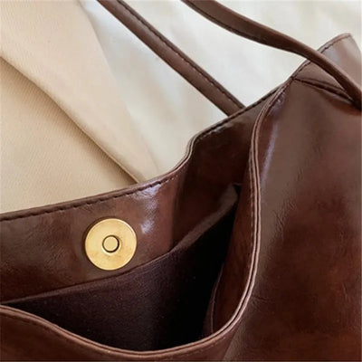 lisa™ – spacious brown tote bag in leather look
