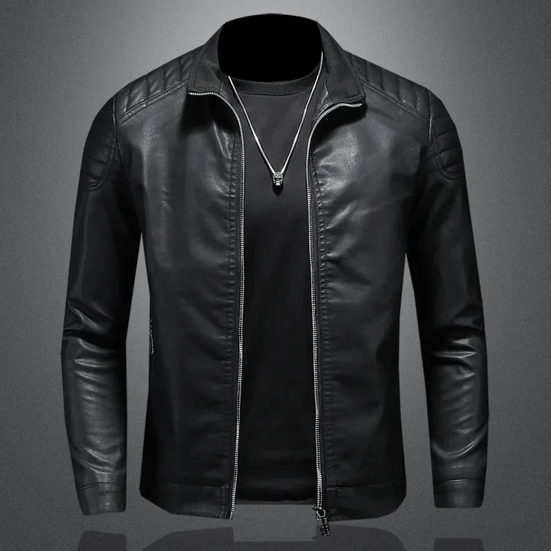 Filipe™ Structure – Leather Jacket with Defined Collar and Clean Lines