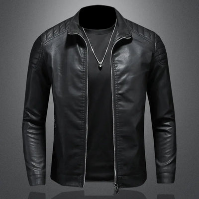 Filipe™ Structure – Leather Jacket with Defined Collar and Clean Lines
