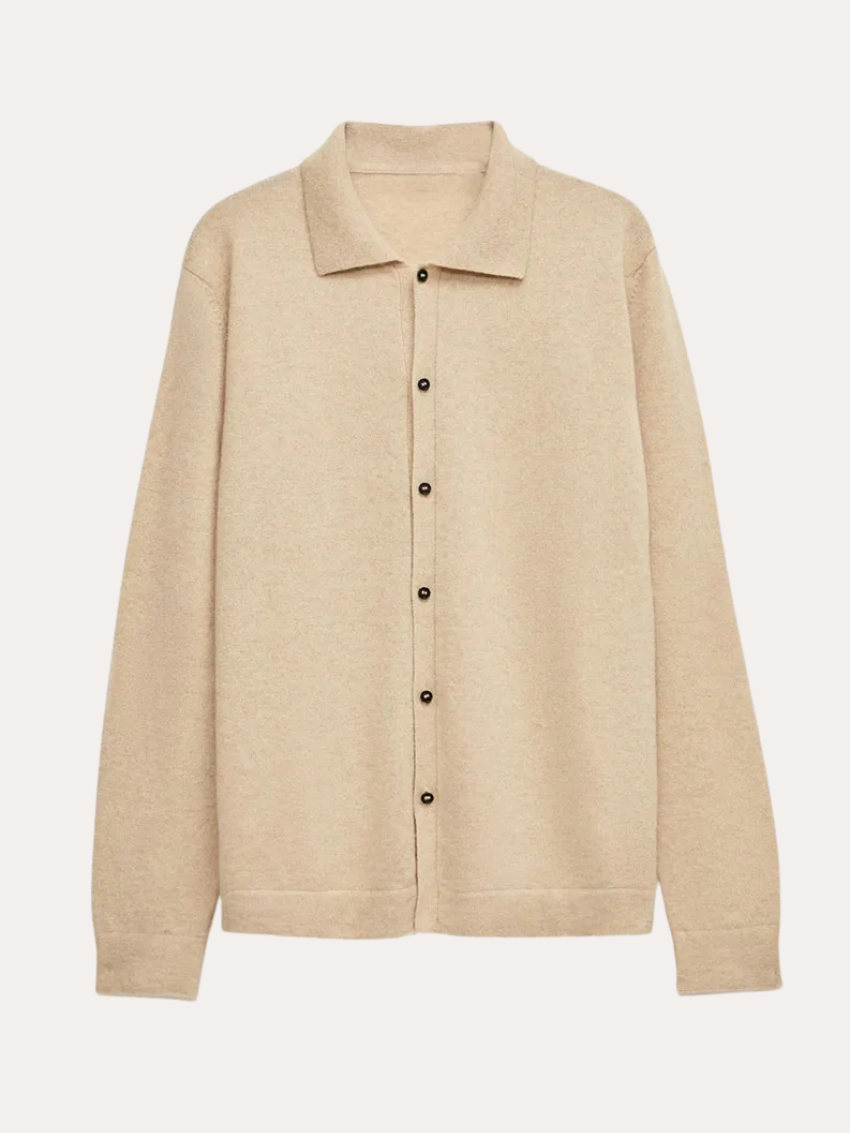 Cashwool Shirt Beige - Sophie New York
