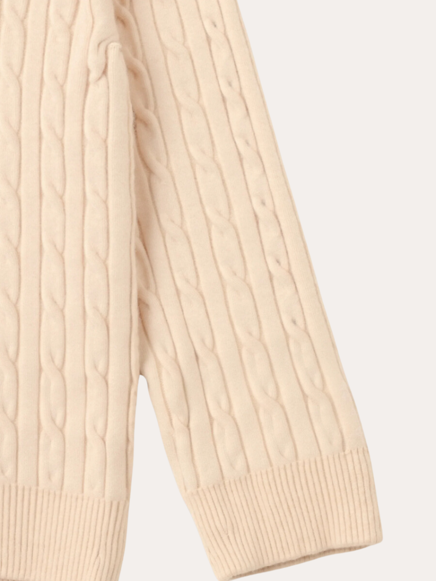 Cable Knit Zip Sweater