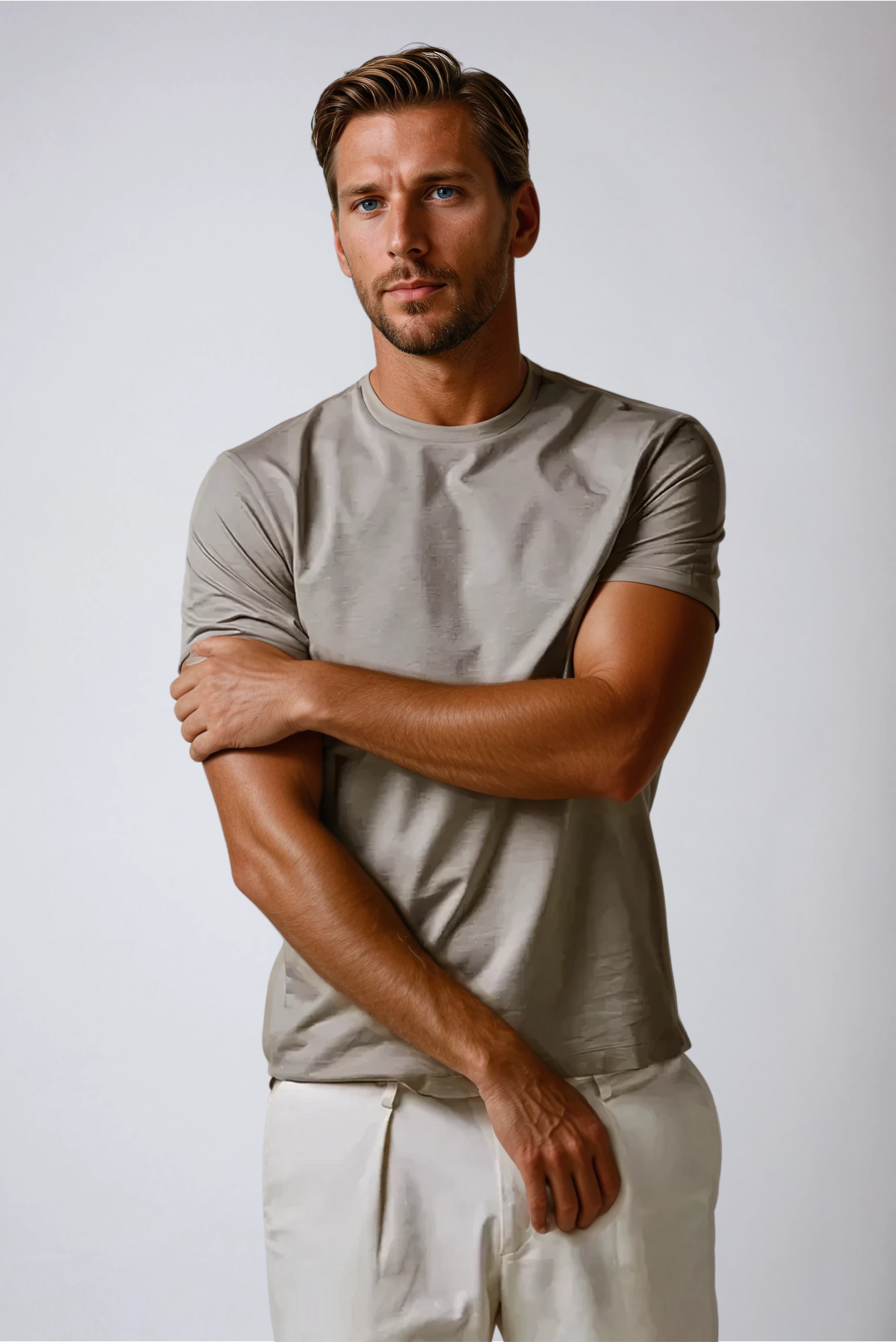 Signature Supima T-shirt – Taupe - Sophie New York