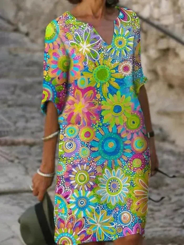 Beth™ - Colorful Floral Dress