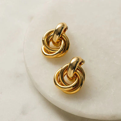 Statement intertwined earrings | 14k Gold