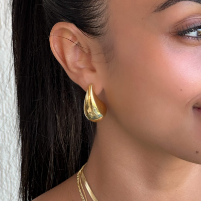 Water Drop Earrings | Gold