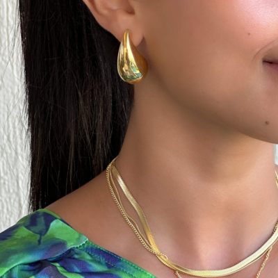 Water Drop Earrings | Gold