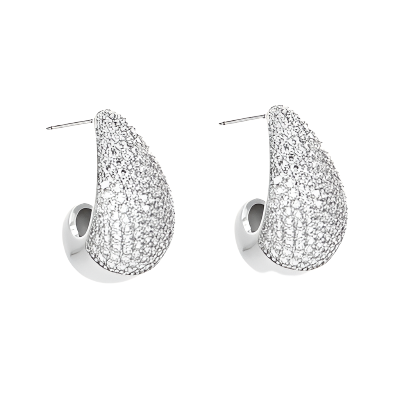 Water Drop Earrings | Shiny Silver