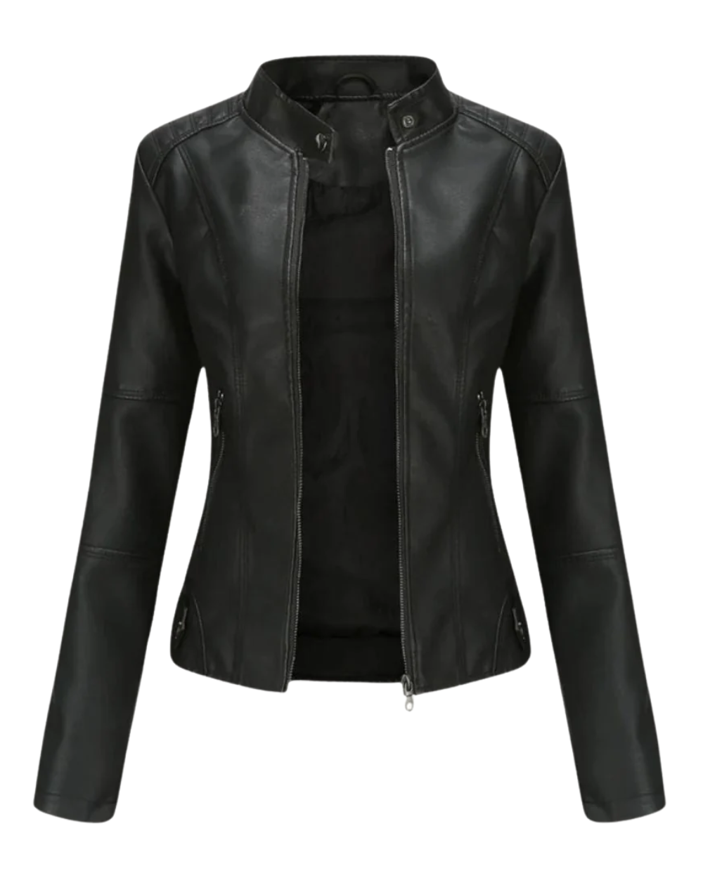 Lessy | Slim Faux Leather Jacket