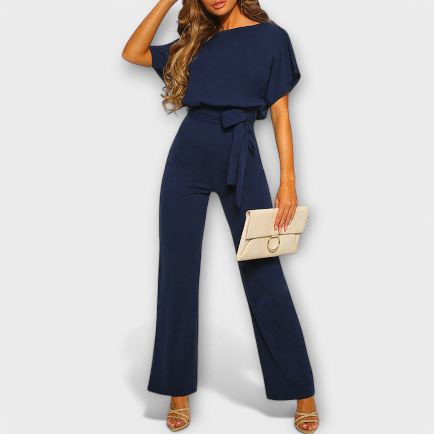 Jenny | Stylish Belted Wide-Leg Jumpsuit
