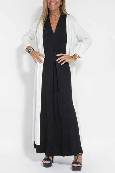 Leila™ | Elegant Long Dress + Free Matching Cardigan