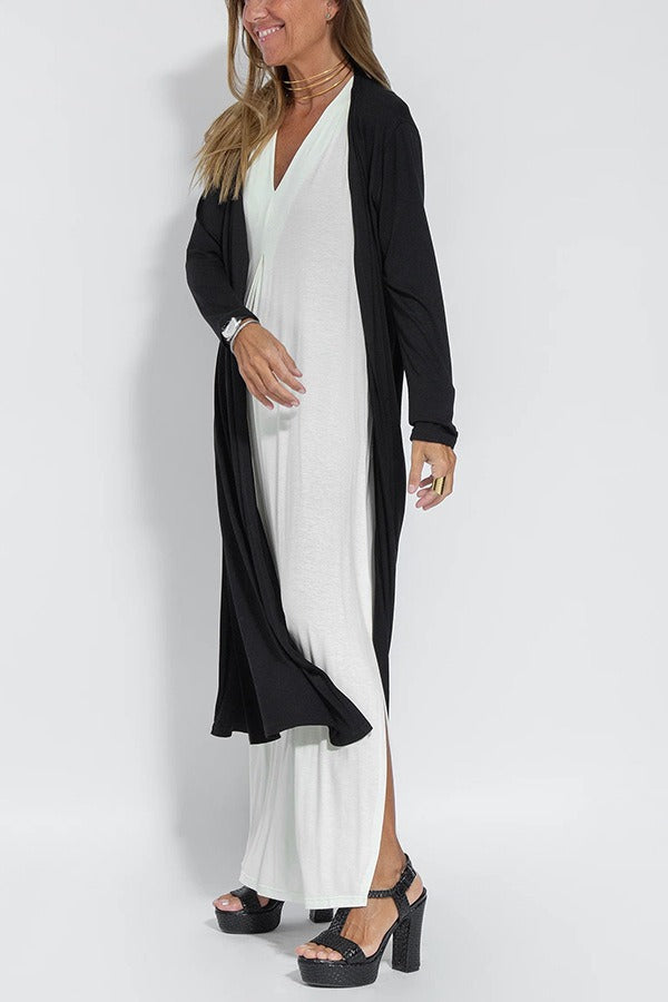 Leila™ | Elegant Long Dress + Free Matching Cardigan