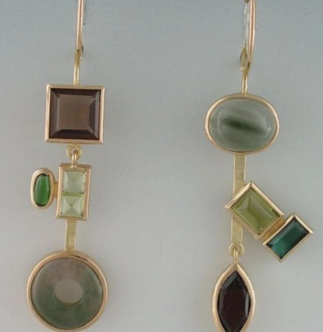 Vintage Green Drop Earrings