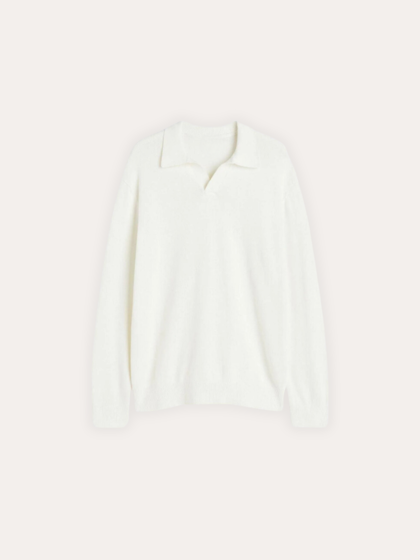Wool Polo with Long Sleeves - Sophie New York