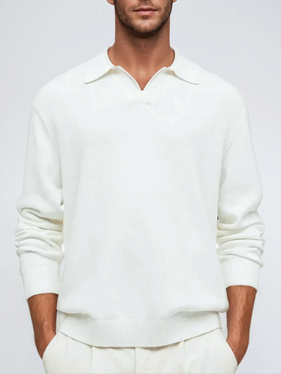 Wool Polo with Long Sleeves - Sophie New York