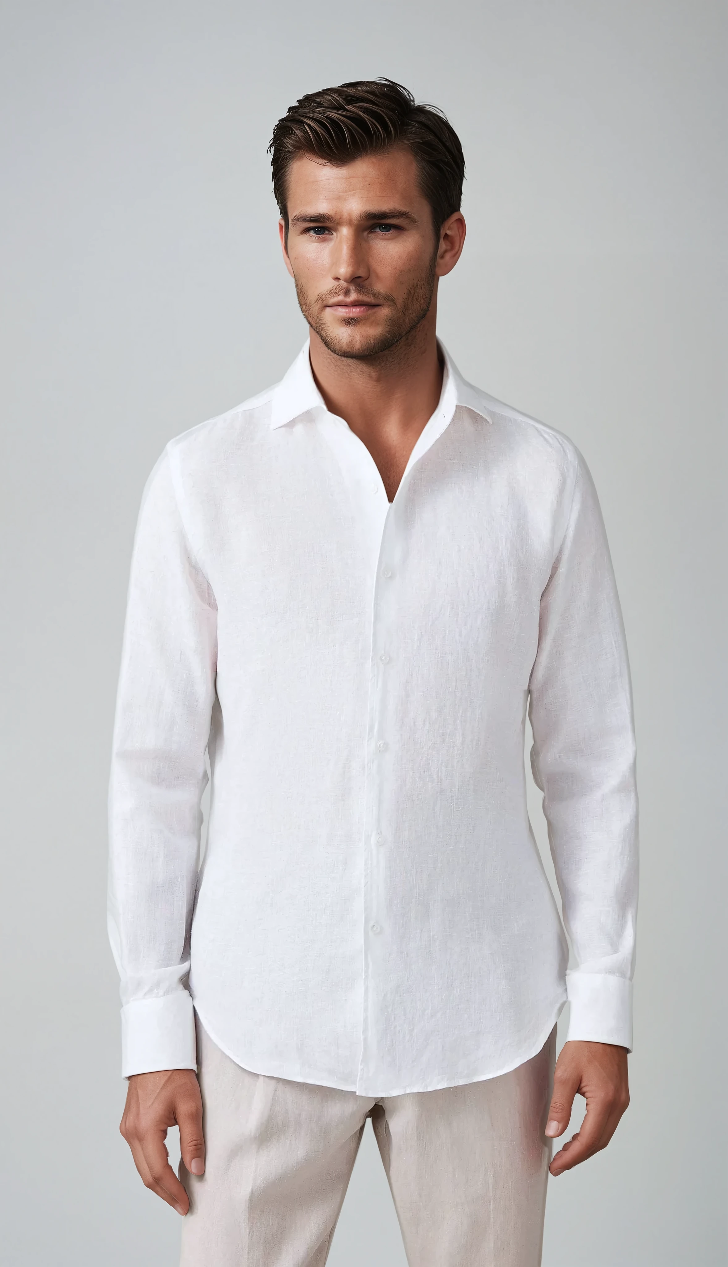 Linen Shirt White - Sophie New York