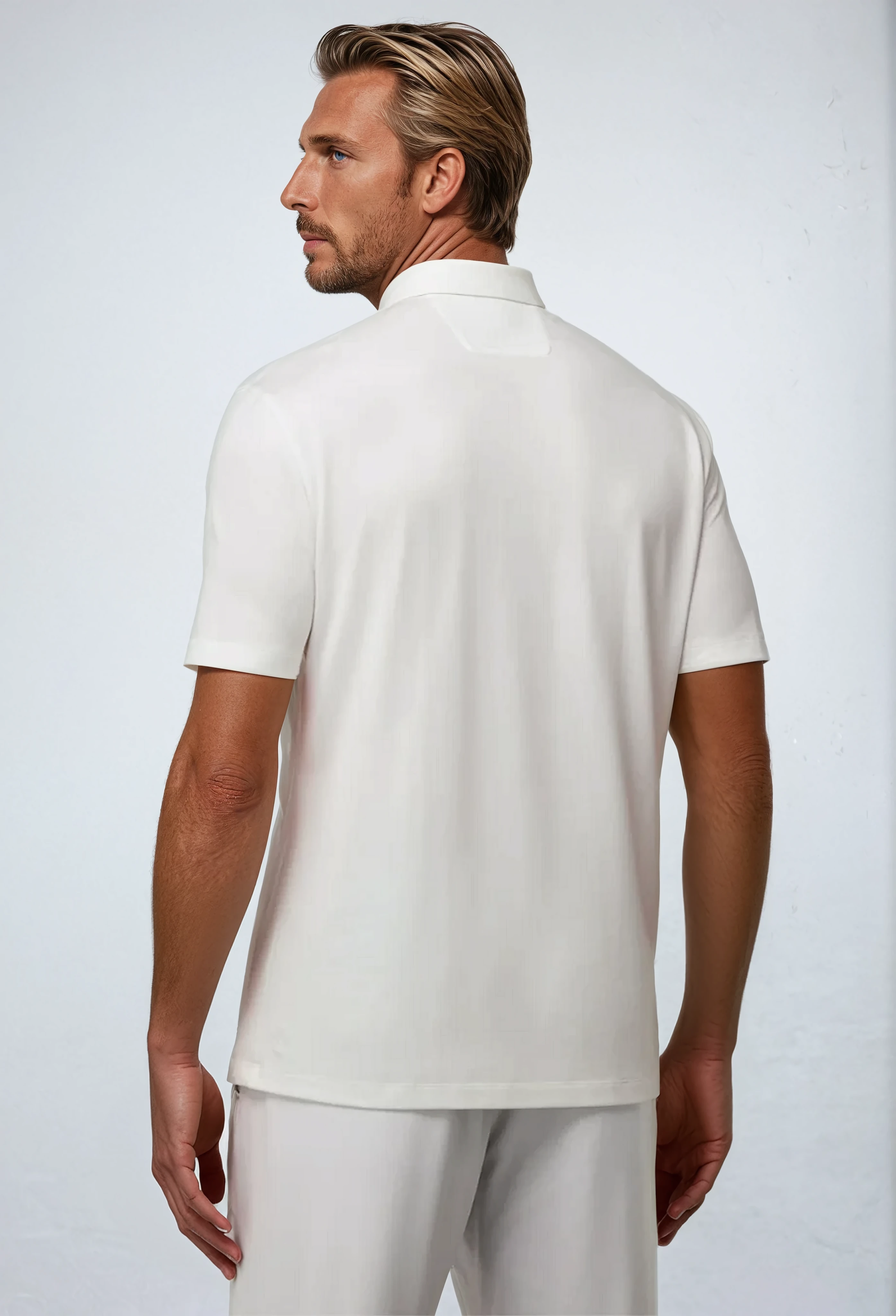 Zipper Polo - White - Sophie New York