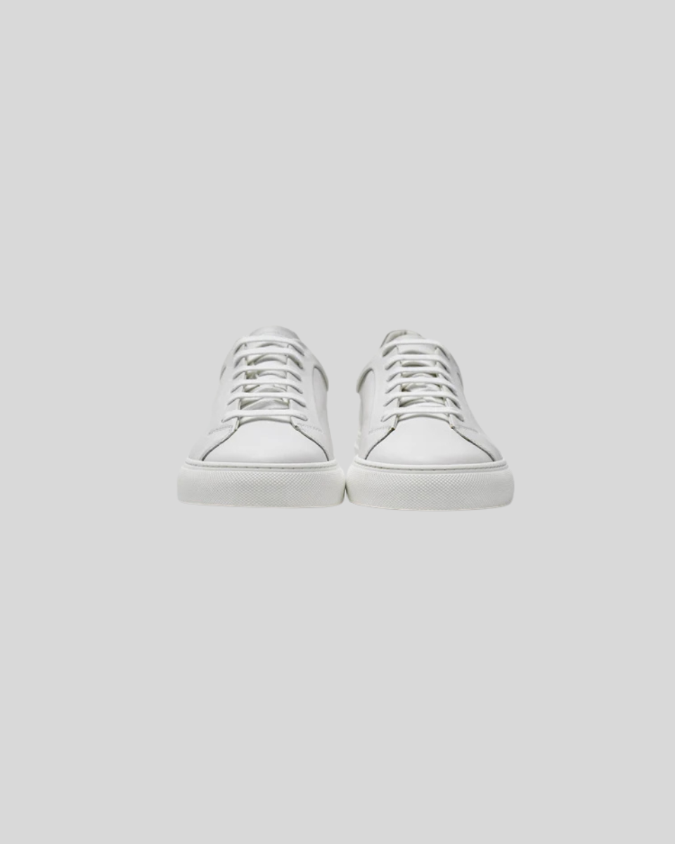 Leather Oxford Sneakers - White - Sophie New York