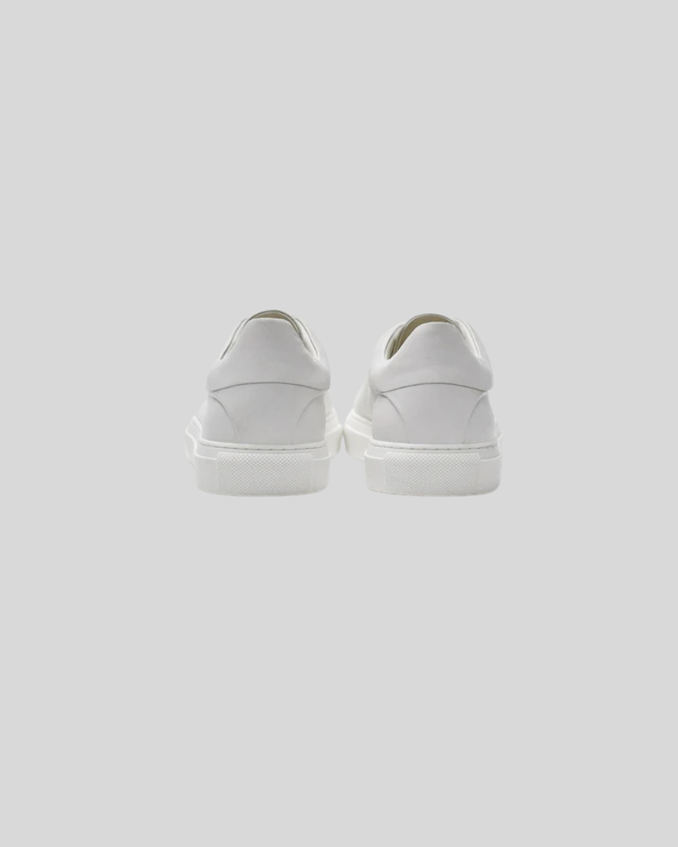 Leather Oxford Sneakers - White - Sophie New York