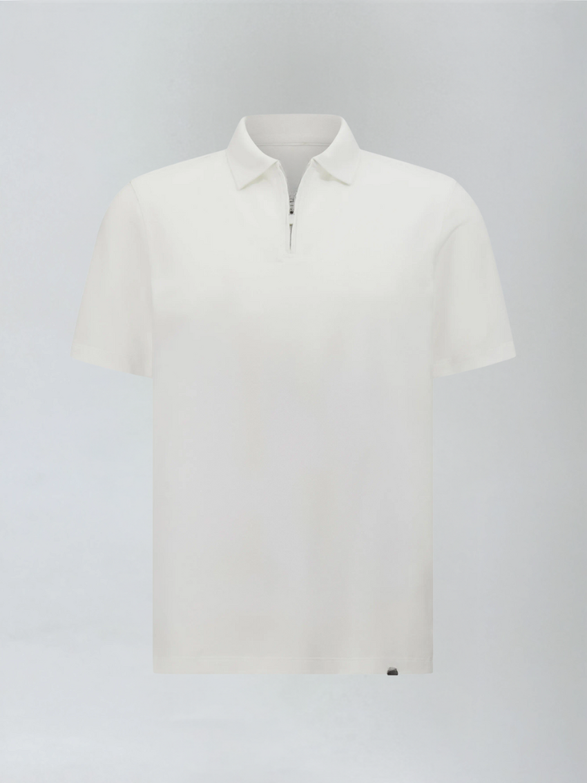 Zipper Polo - White - Sophie New York