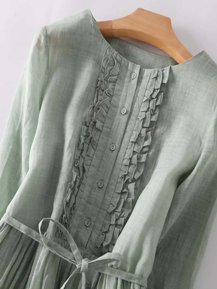 Laureen | Elegant Linen Dress