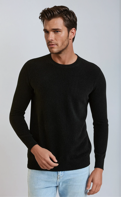 Signature Cashmere Sweater - Black - Sophie New York