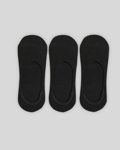 3-Pack Invisible Socks - Black - Sophie New York