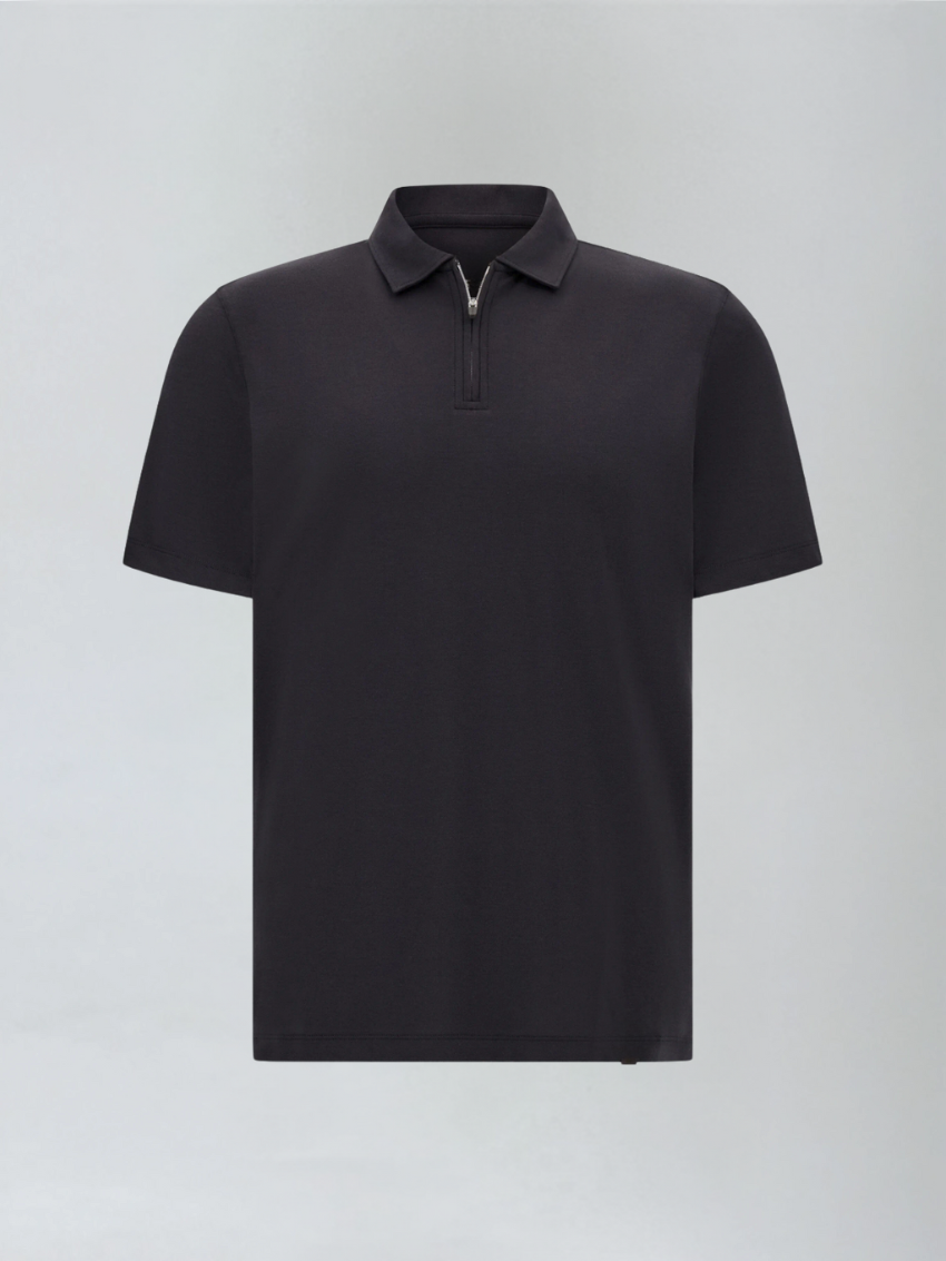 Polo with Zipper - Black - Sophie New York