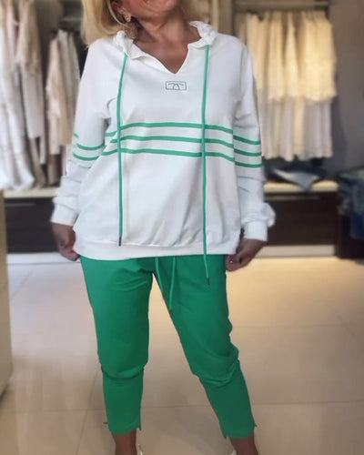 Mira - Striped Pants and Hoodie Included