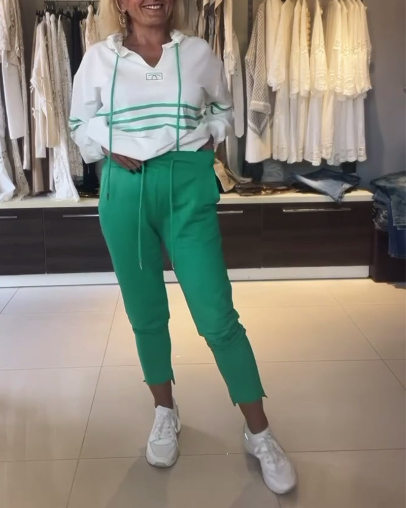 Mira - Striped Pants and Hoodie Included