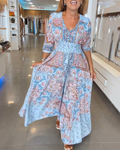 Louisa™ | V-Neck Summer Vacation Dress