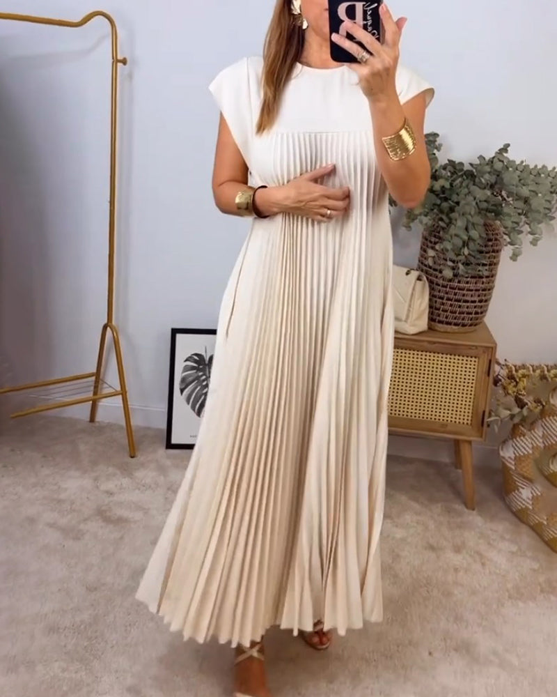 Camilla™ | Sleeveless Dress with Elegant Folds