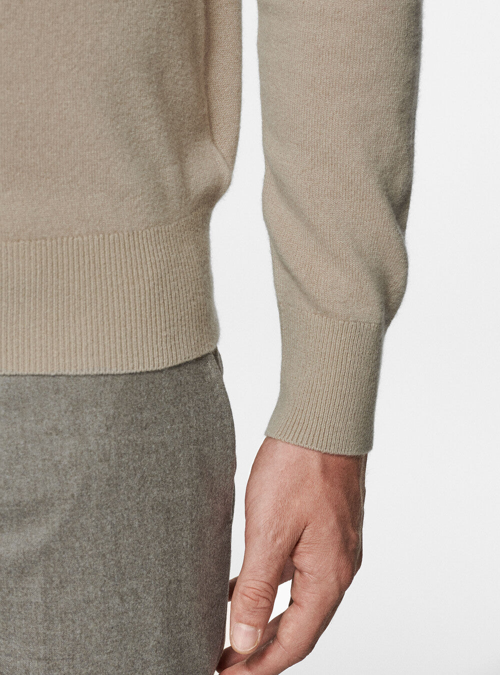 Premium Cashwool Sweater - Beige - Sophie New York