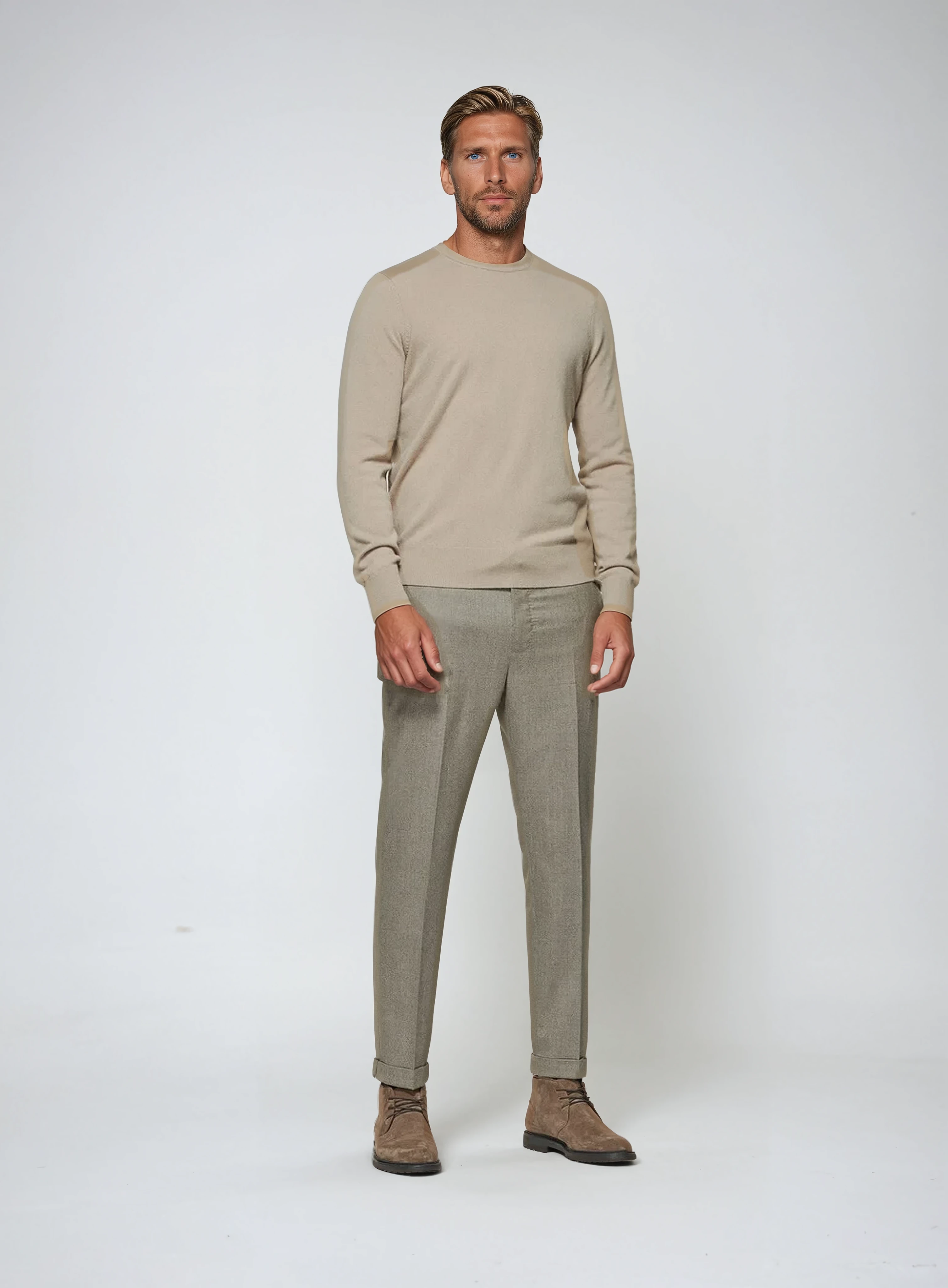 Premium Cashwool Sweater - Beige - Sophie New York