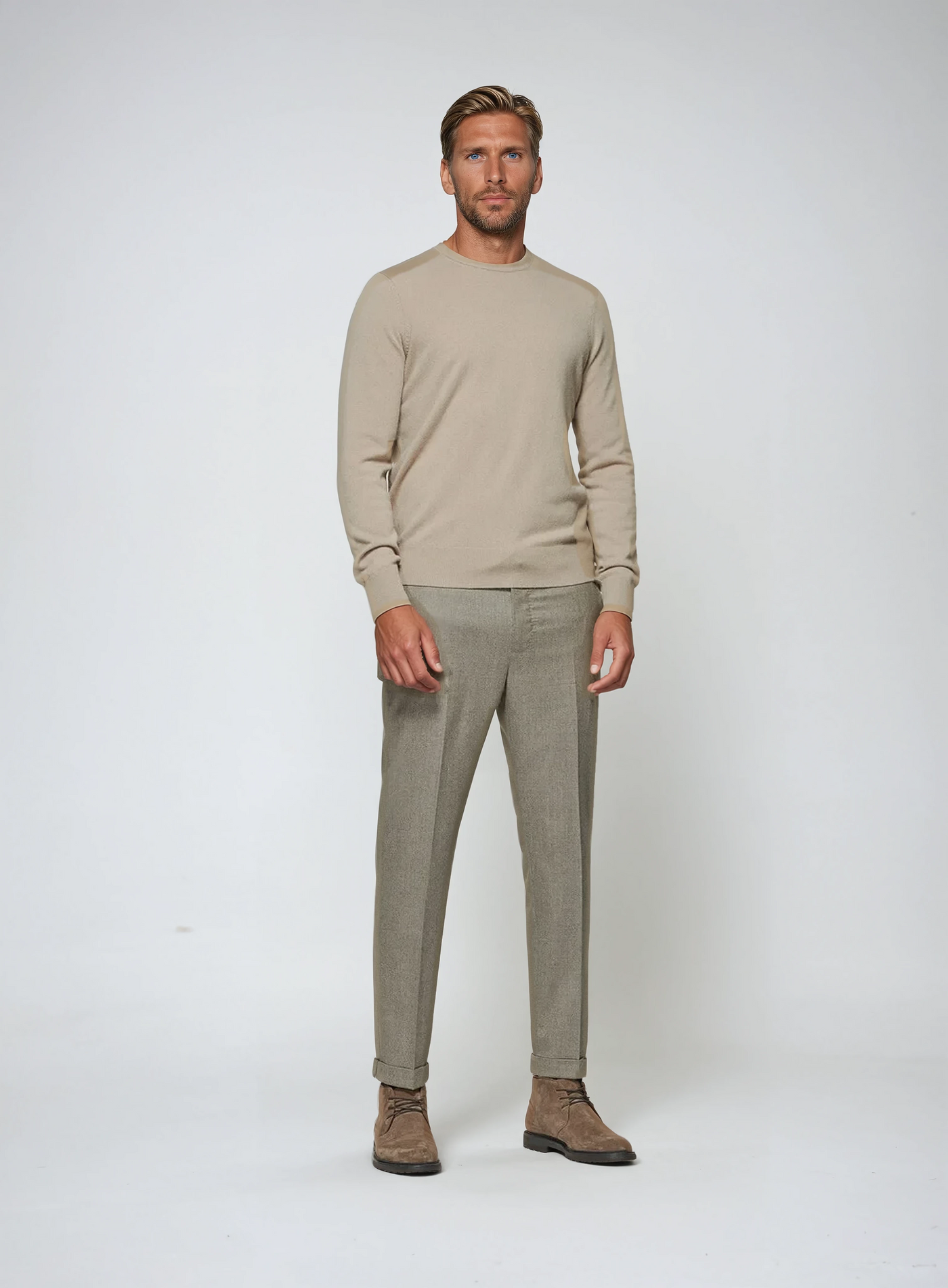 Premium Cashwool Sweater - Beige - Sophie New York