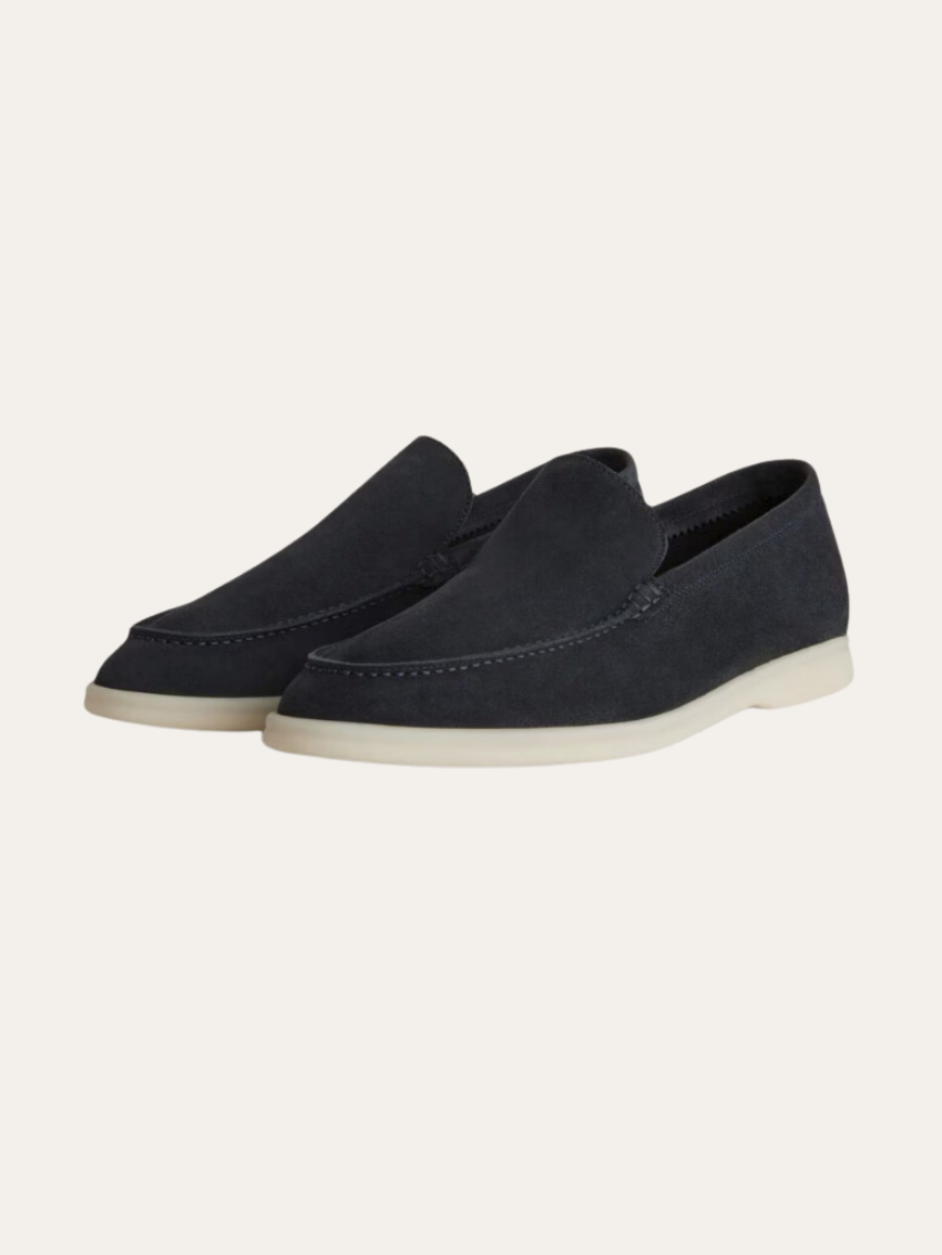 Forfinet Suede Loafers – Navy Blue - Sophie New York