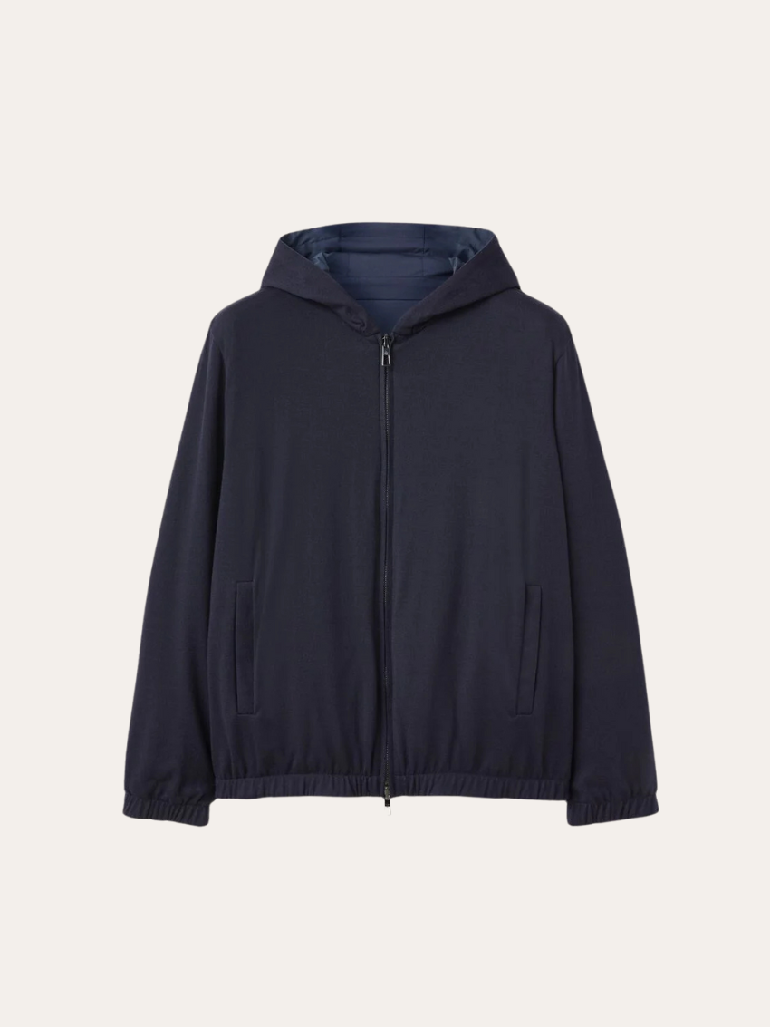 Reversible City Bomber Jacket – Navy Blue - Sophie New York
