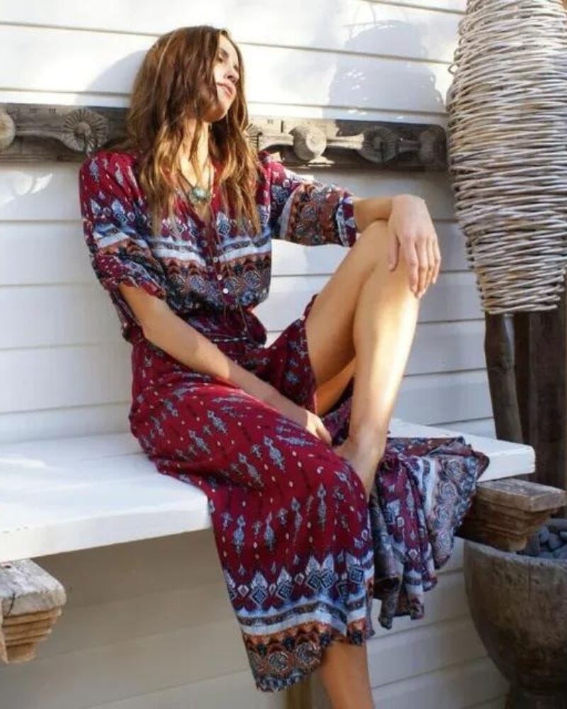 Rosea Bohemian Floral Dress