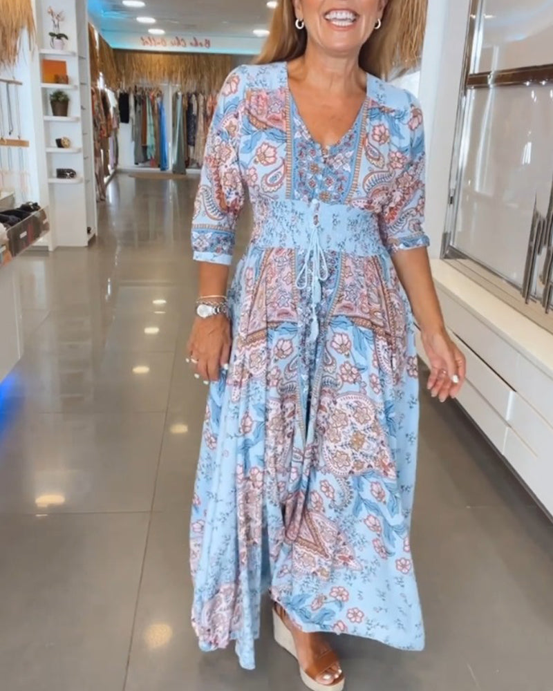 Louisa™ | V-Neck Summer Vacation Dress