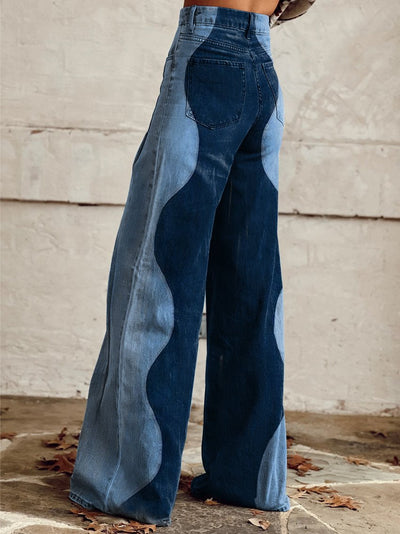 Willow | Retro Color-Block Jeans