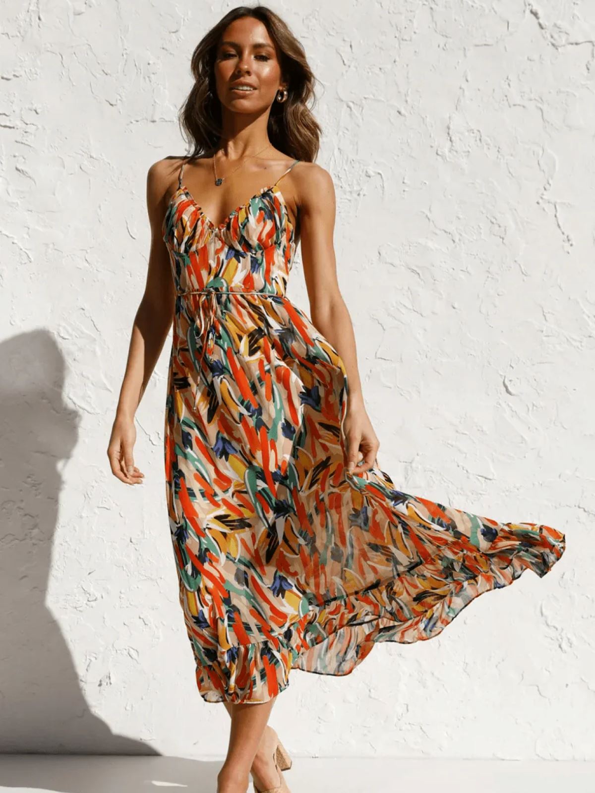 Colorful Midi Dress Rosea
