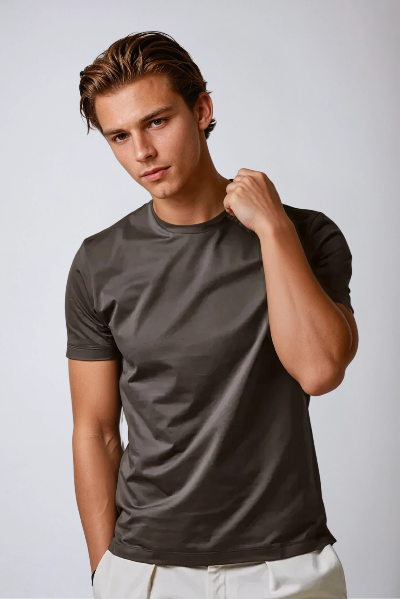 Signature Supima T-shirt – Dark Brown - Sophie New York