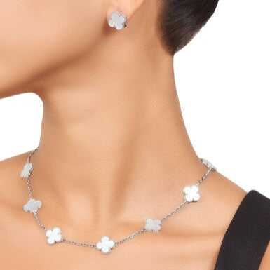 CLOVER NECKLACE 10 DESIGNS | SILVER