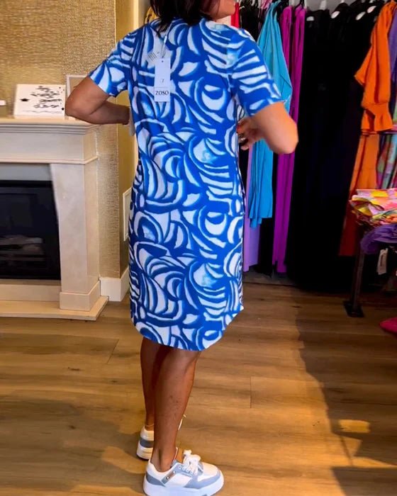 Stylish V-Neck Dress Rosea