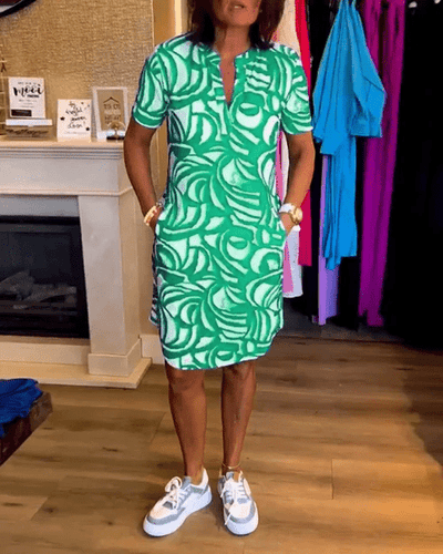 Stylish V-Neck Dress Rosea