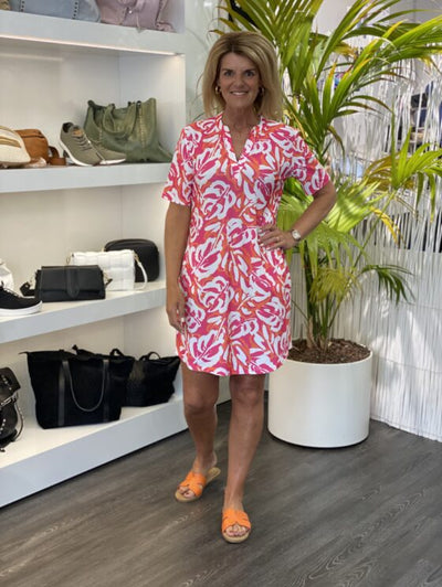 Stylish V-Neck Dress Rosea