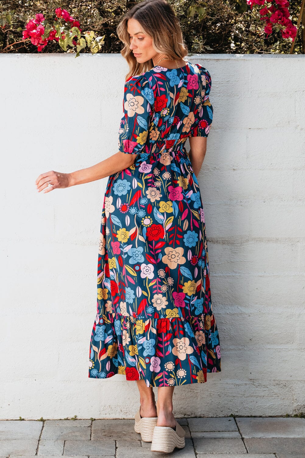 Rosea Retro Style Maxi Dress