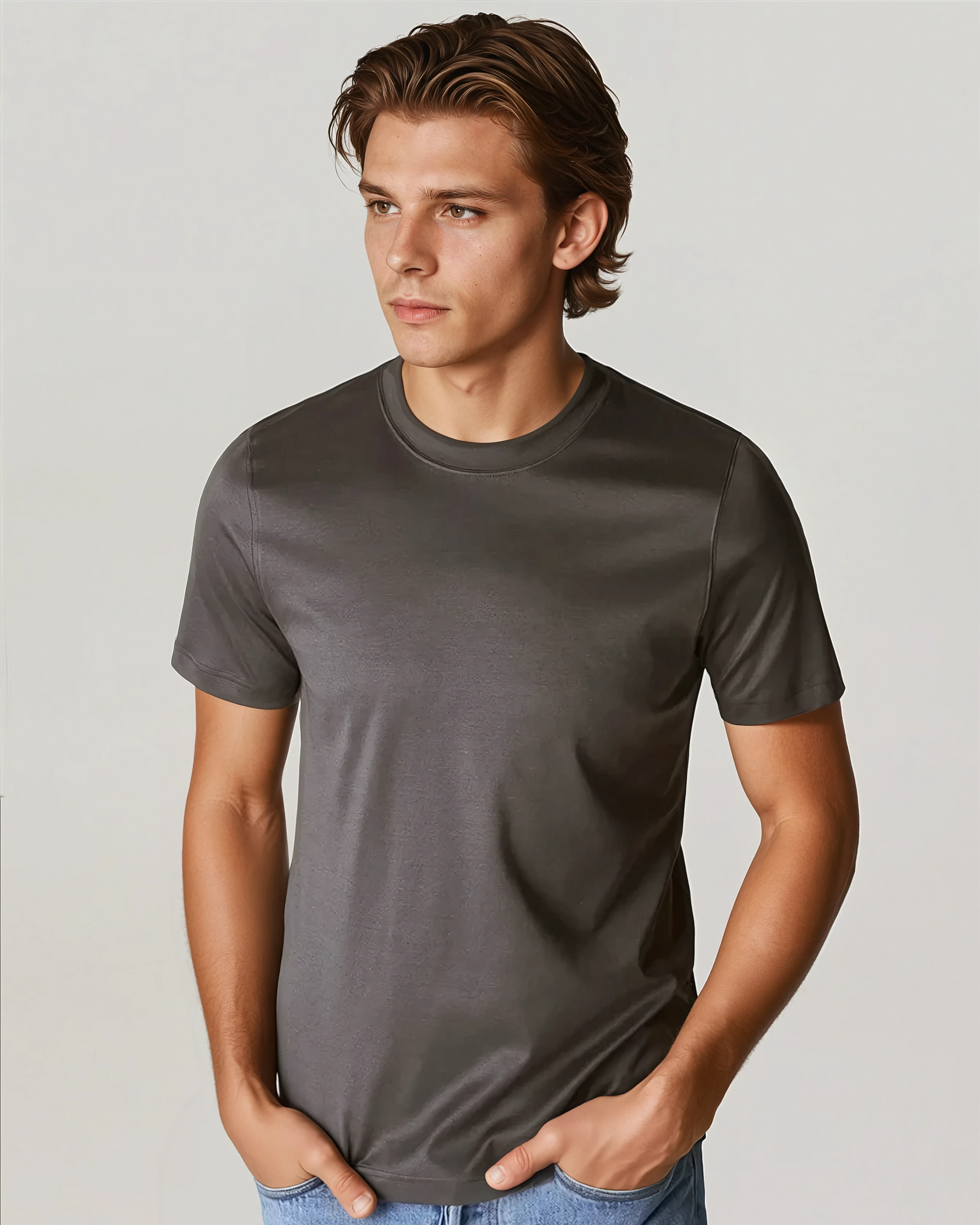 Signature Supima T-shirt – Dark Brown - Sophie New York