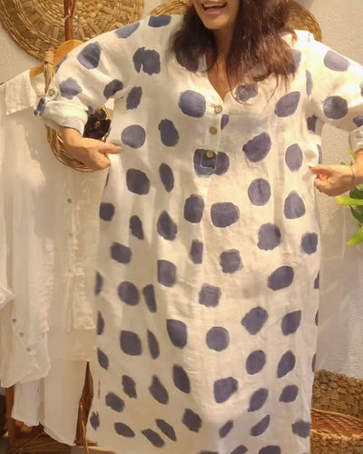 Alyssa™ | Polka Dot Long Sleeve Dress